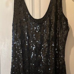 Stylish black sequence dress